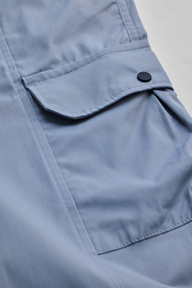 Light Blue 5 Pockets Slim Fit Joggers