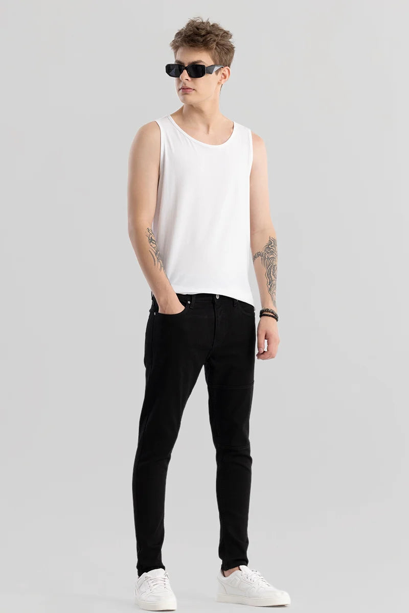 Pantzique Skinny Fit Black Jeans