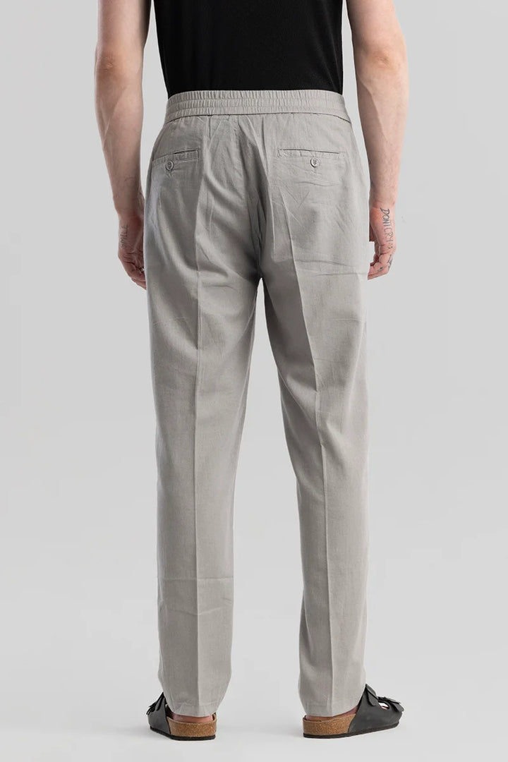 Nova Grey Linen Blend Trouser