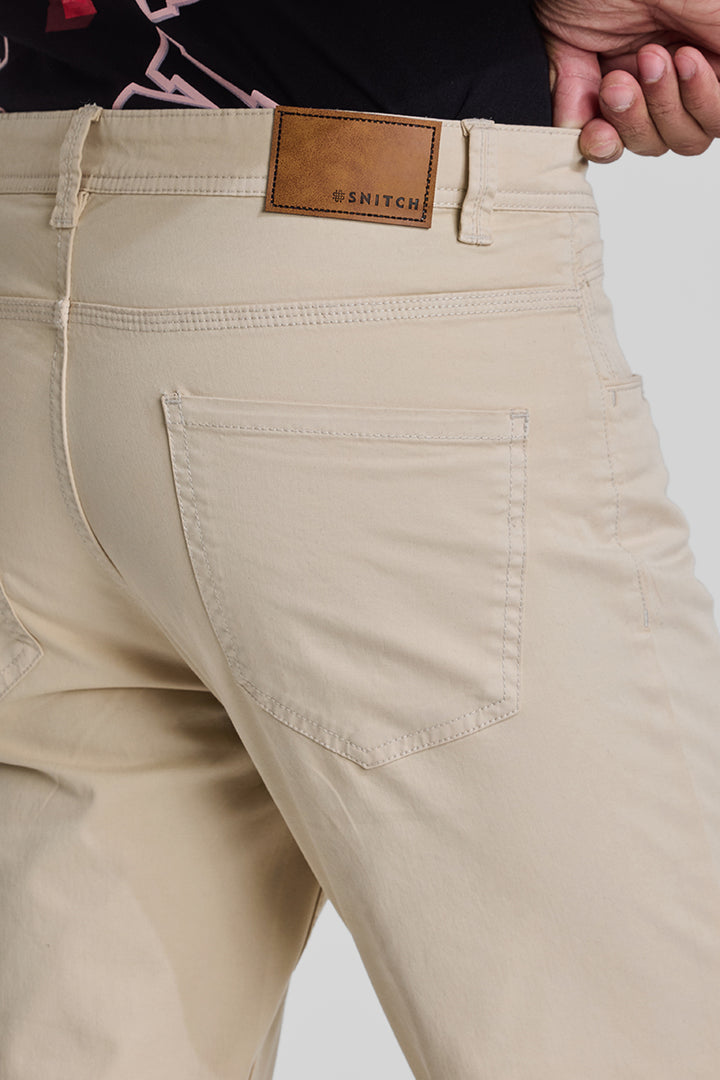 Cream 5 Pocket Chinos