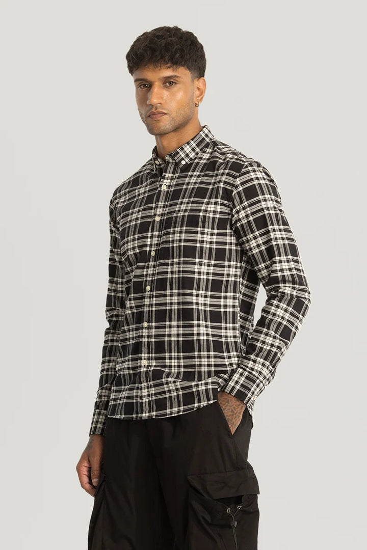 Black Checks Oxford Shirt