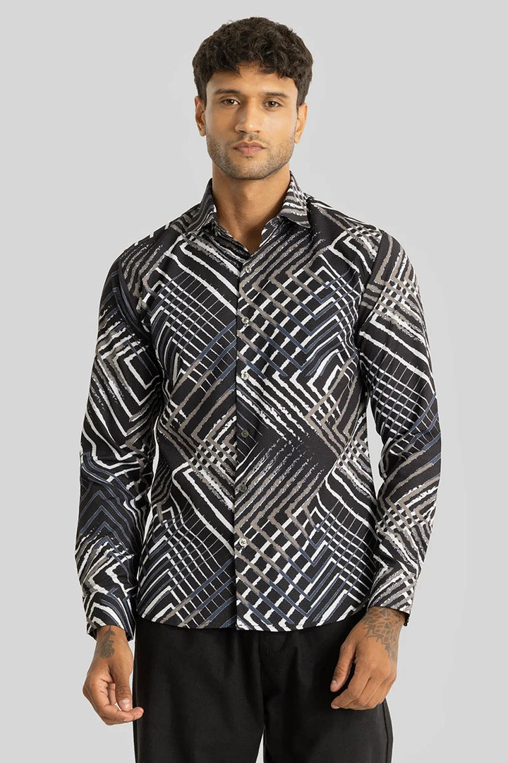 Momentum Black Geometric Shirt