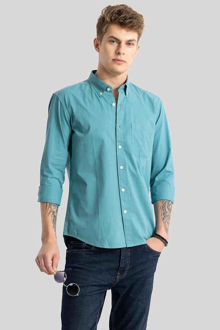 Teal Oxford Shirt