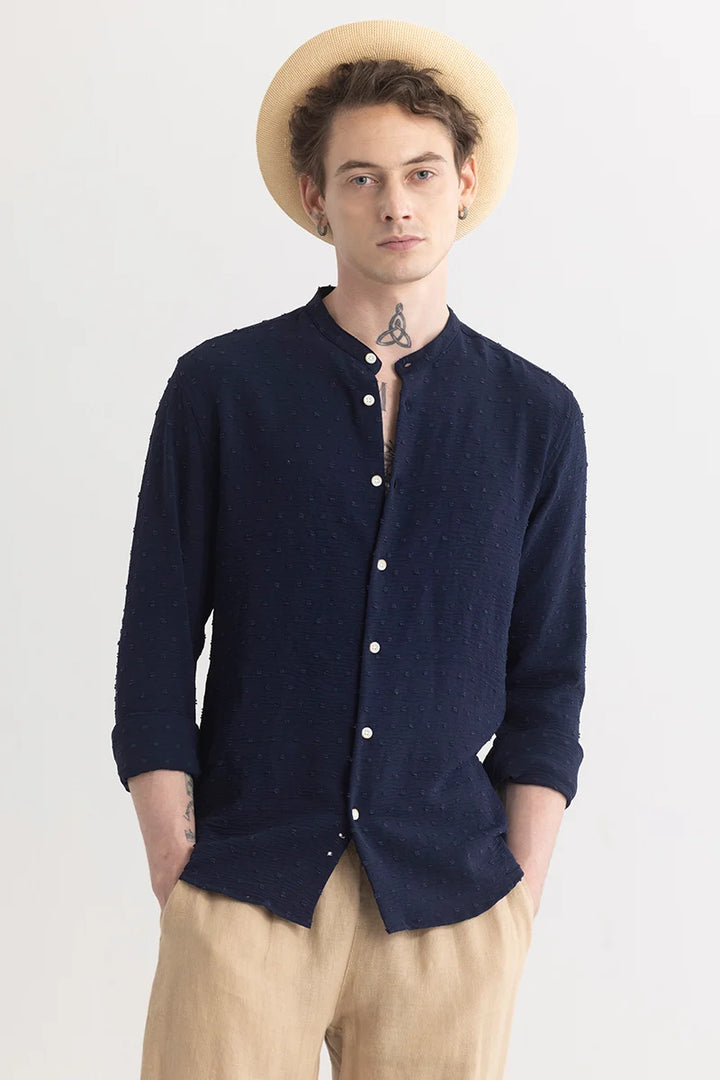 Texturity Textured Navy Shirt