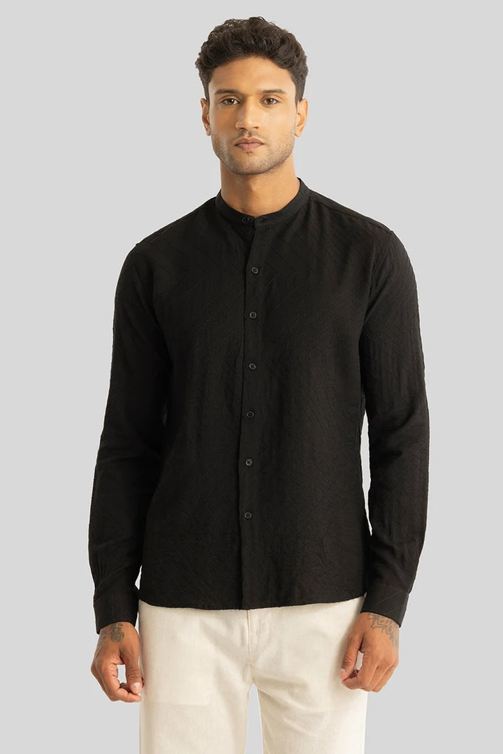 Isabelle Black Embroidered Shirt