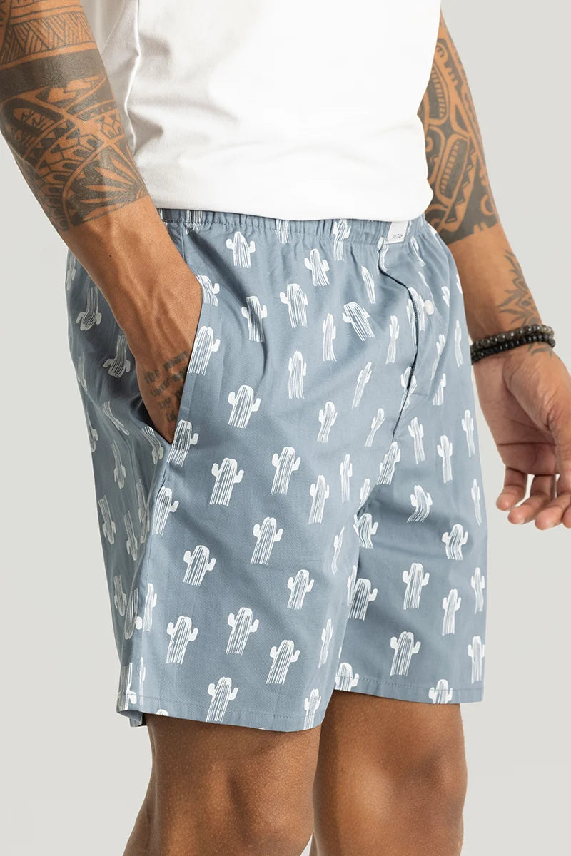 Cactus Grey Printed Boxers