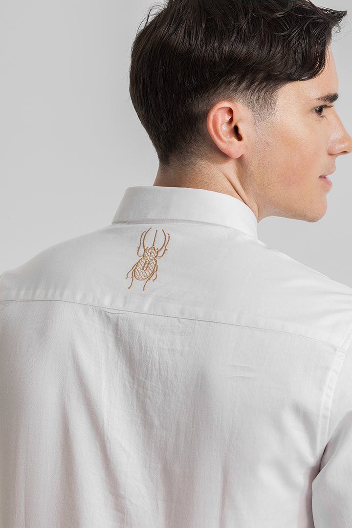 White Embroidered Shirt