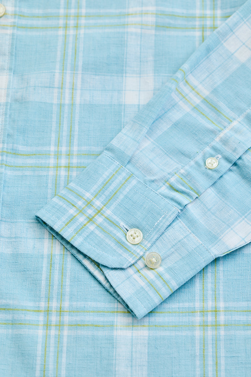 Light Blue Checks Oxford Shirt