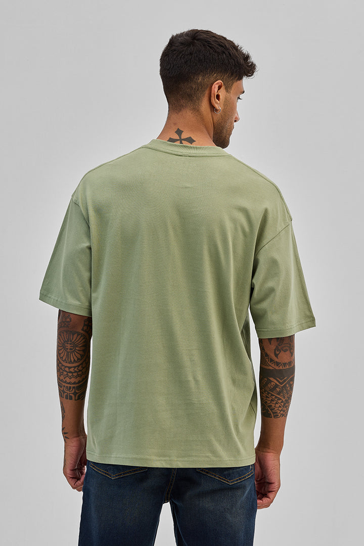 Sage Utility Pocket Oversized T-Shirt