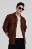 Brown Double Pocket Overshirt