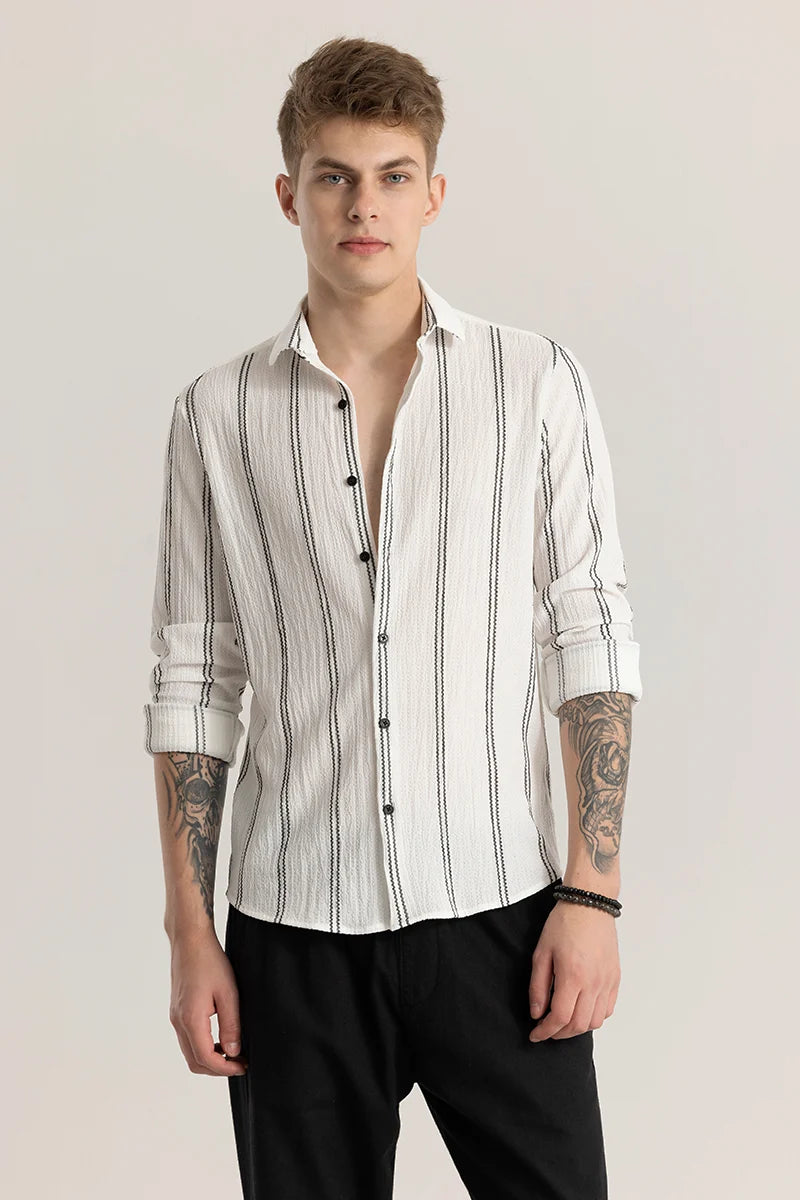 Sverre Stripe White Shirt