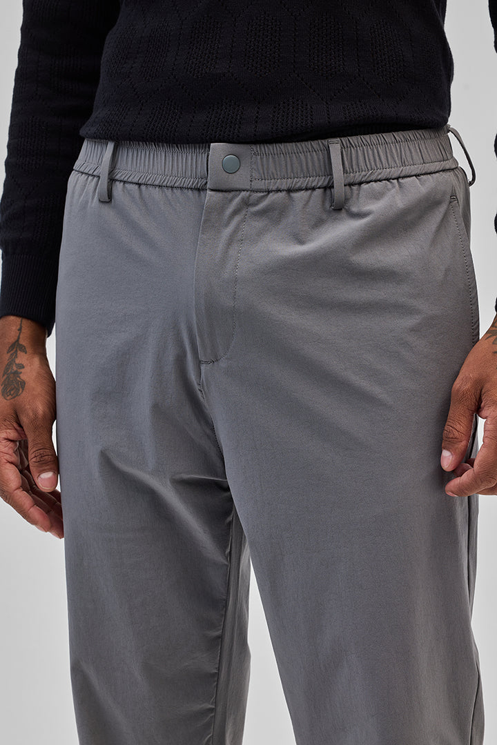 Light Grey Regular Fit Stretch Chinos