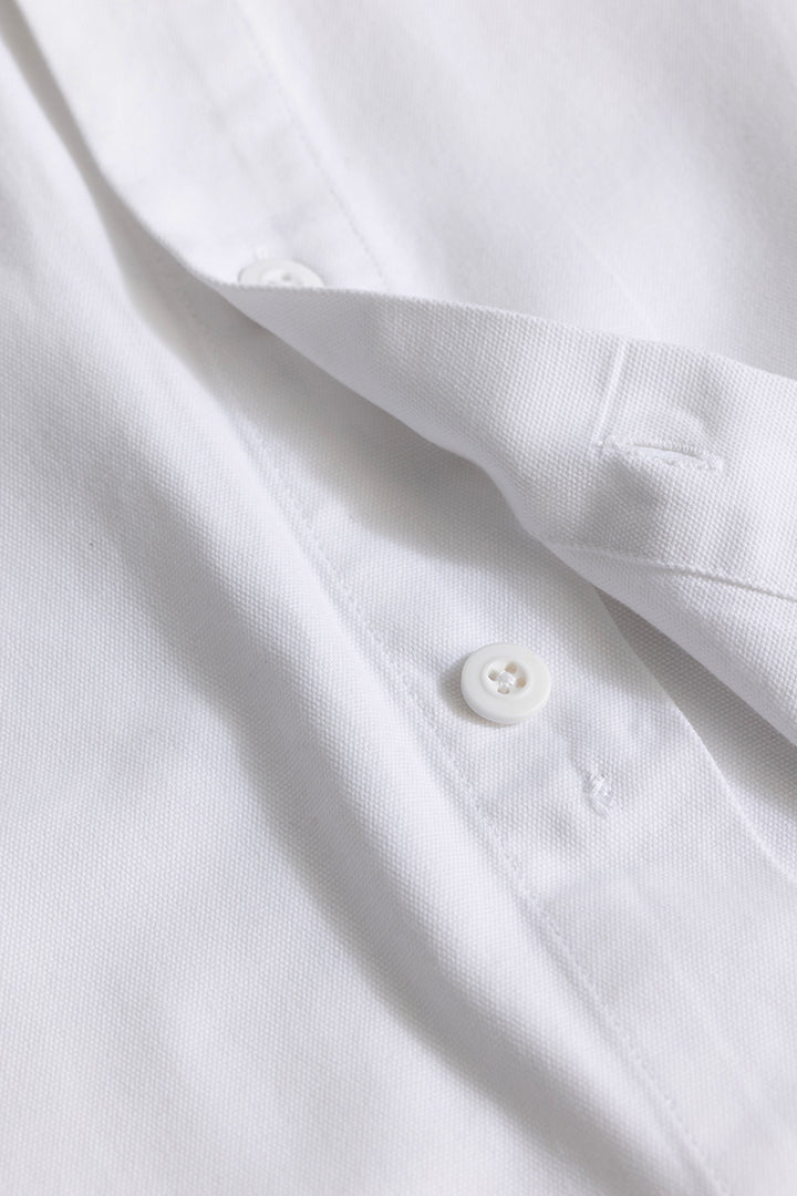 White Relaxed Fit Overshirt