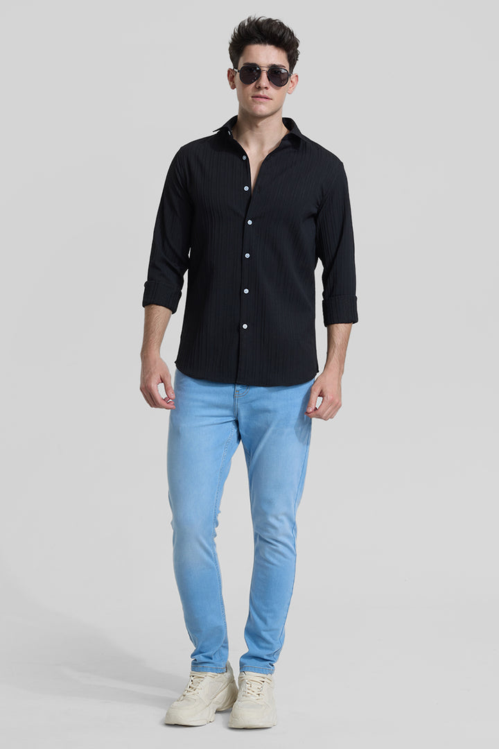 Black Stripes Slim Fit Shirt