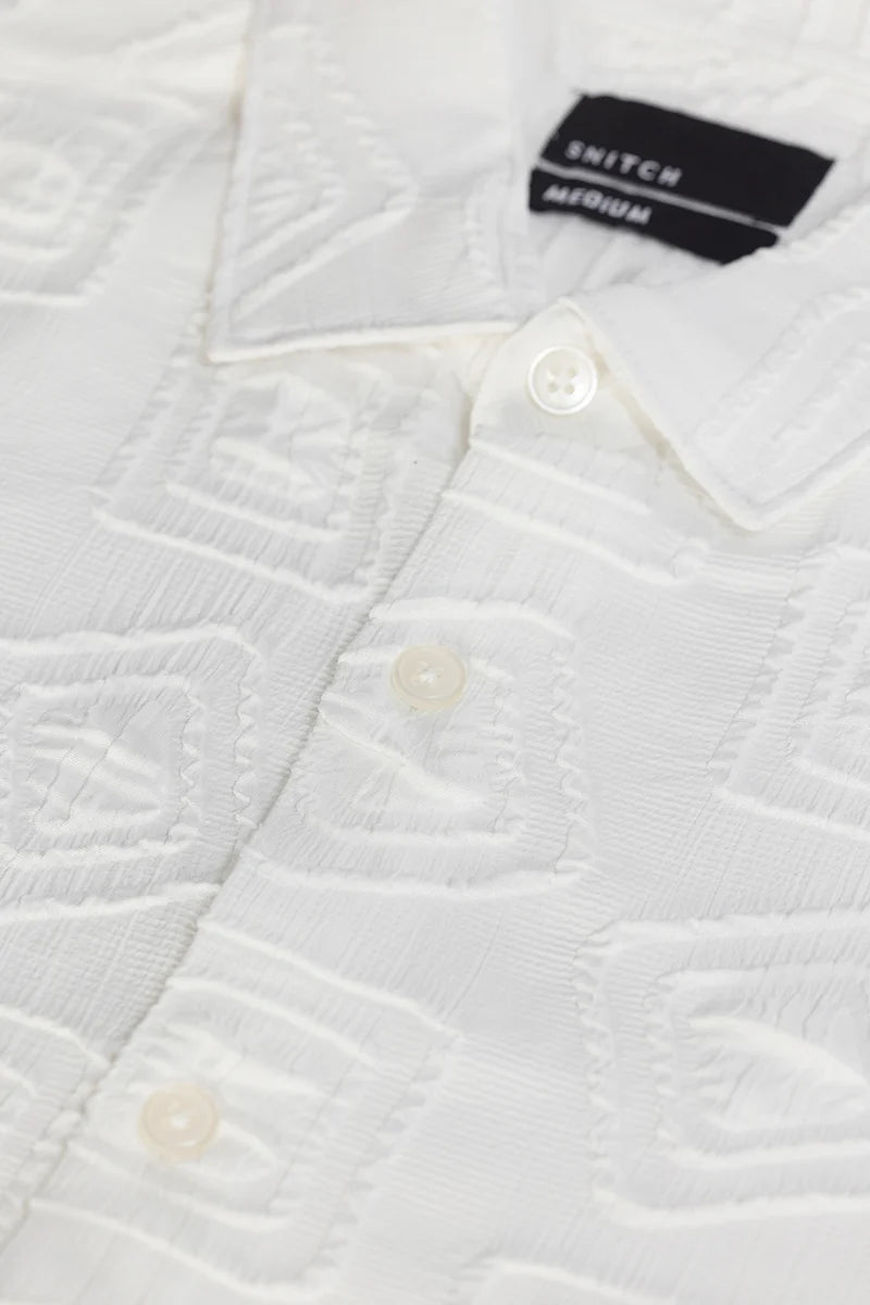 TextuRiche Square White Shirt