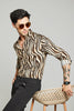 Tiger Skin Print Cream Shirt