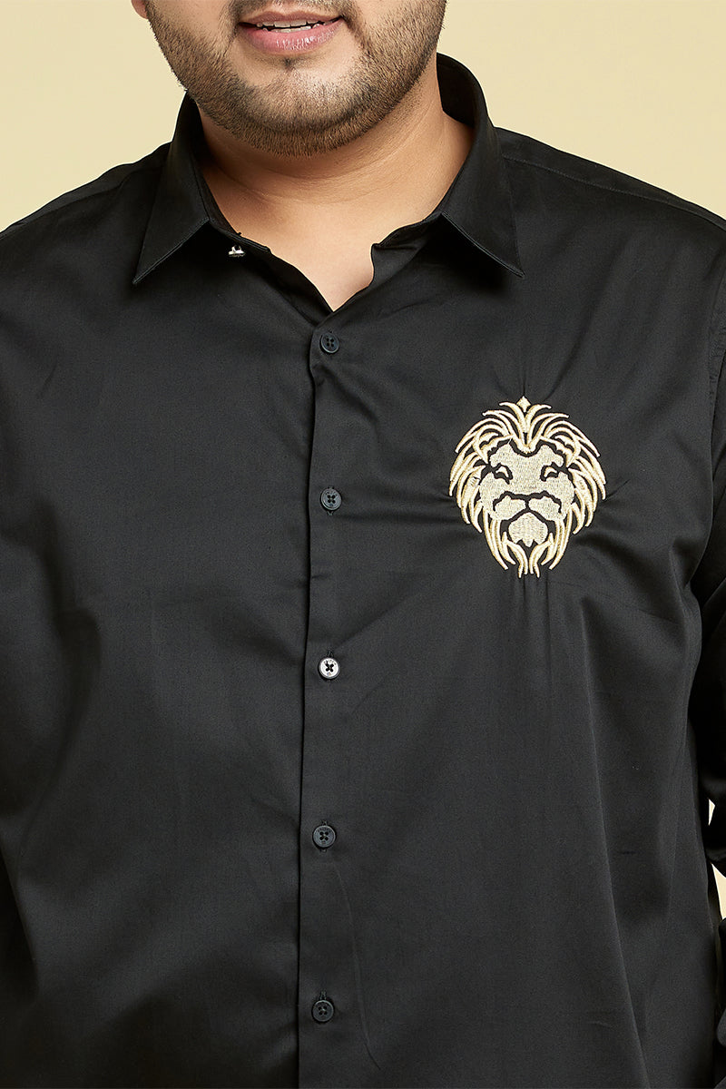Masai Lion Black Shirt - SNITCH
