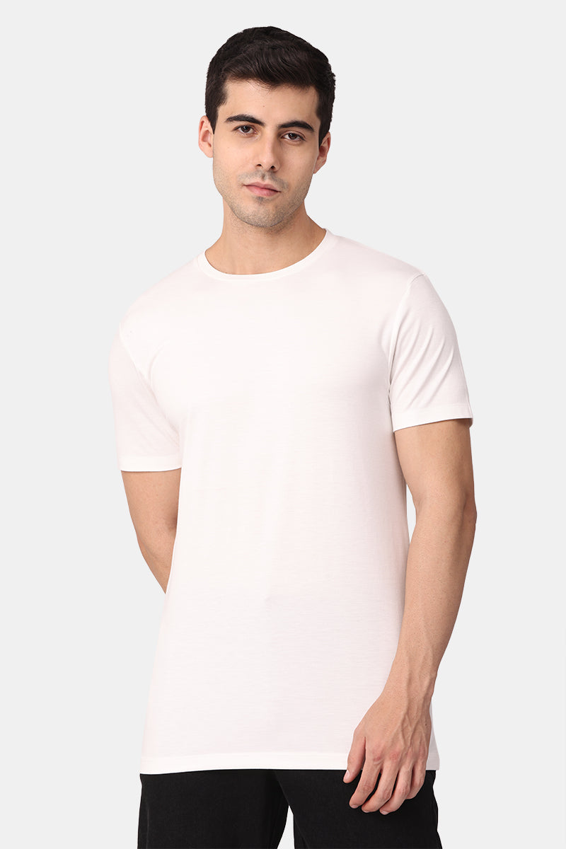 Buy Men's Regale White Tencil T-Shirt Online | SNITCH