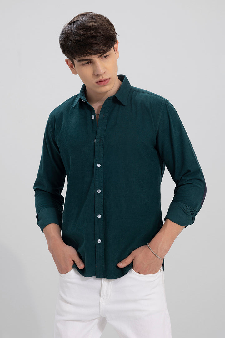 Buy Men's Authentic Green Corduroy Shirt Online | SNITCH