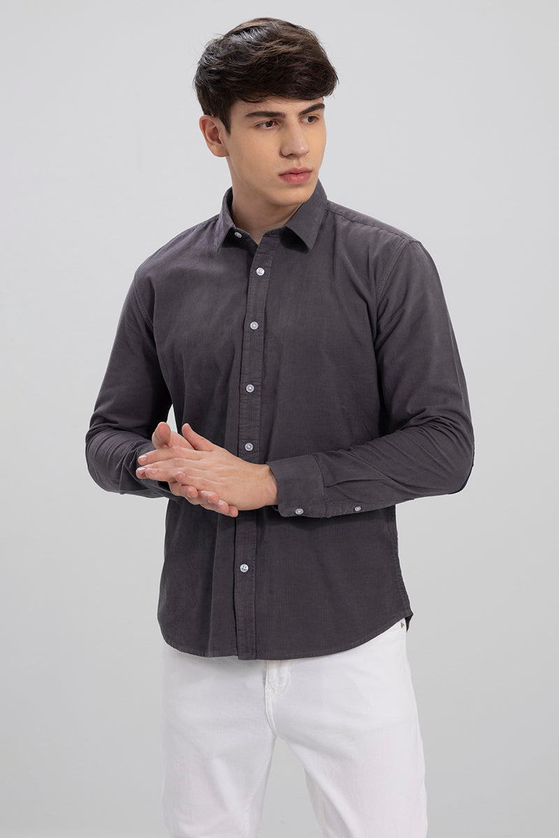 Authentic Dark Grey Corduroy Shirt