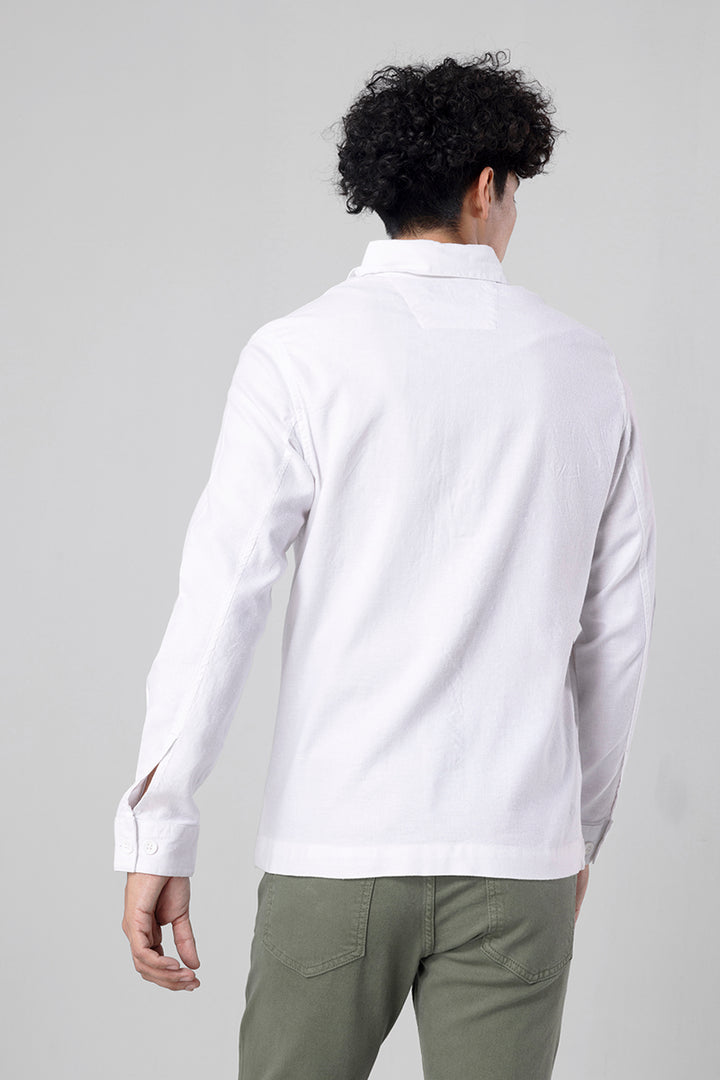 Lino White Linen Overshirt