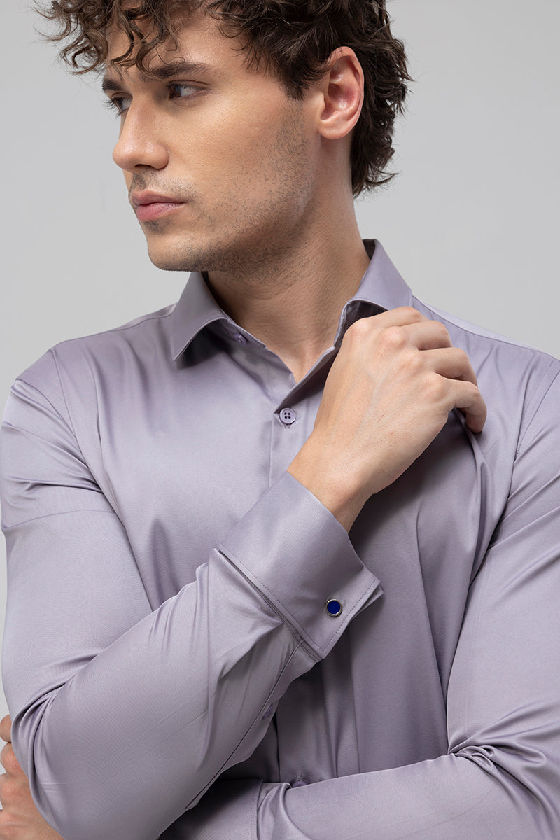 Double Cuff Ash Grey Shirt