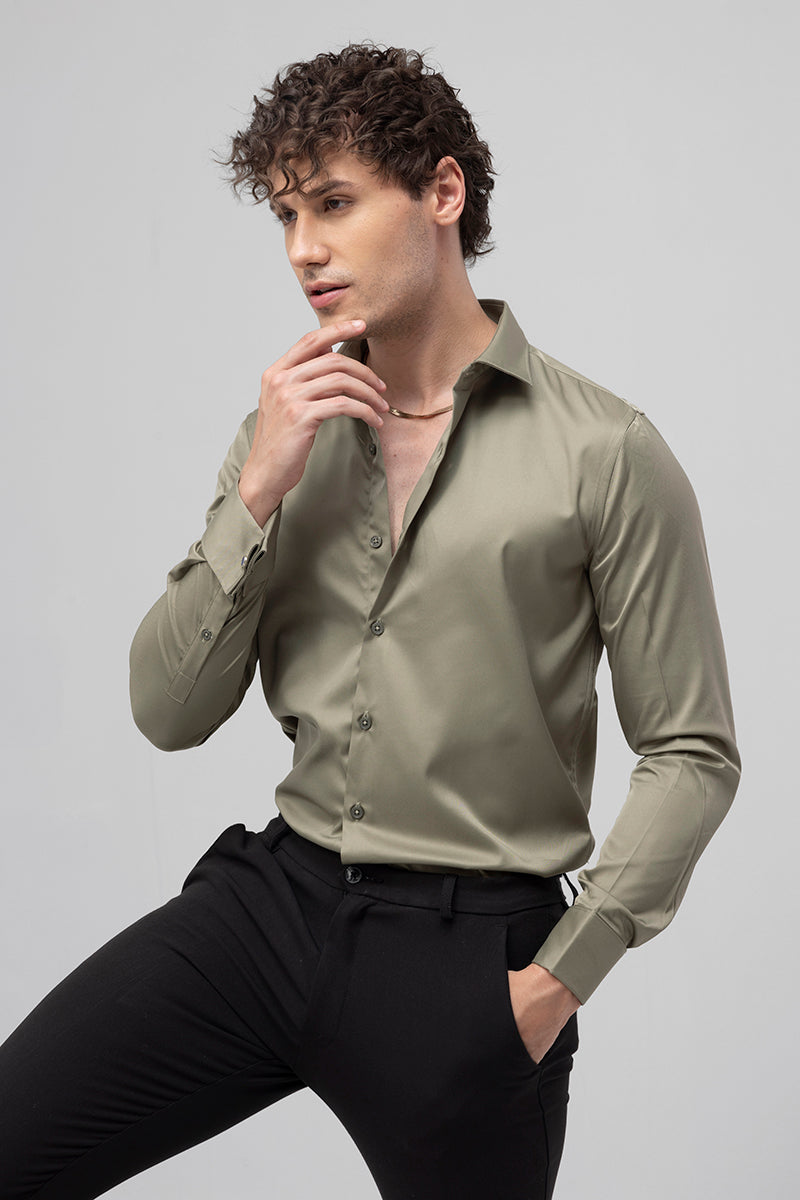 Double Cuff Green Shirt