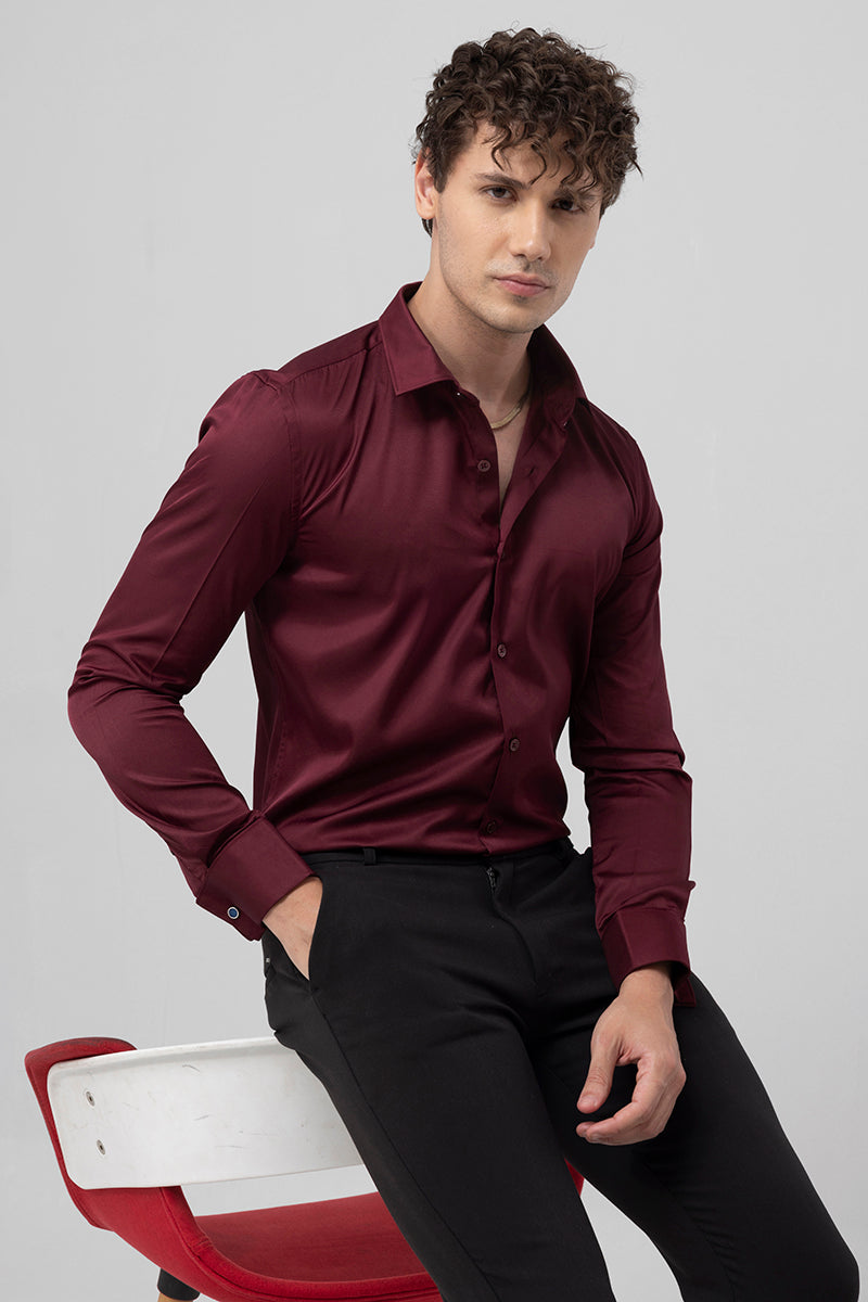 IMPORTED MAROON SHIRT – BLENDS TRENDZZ