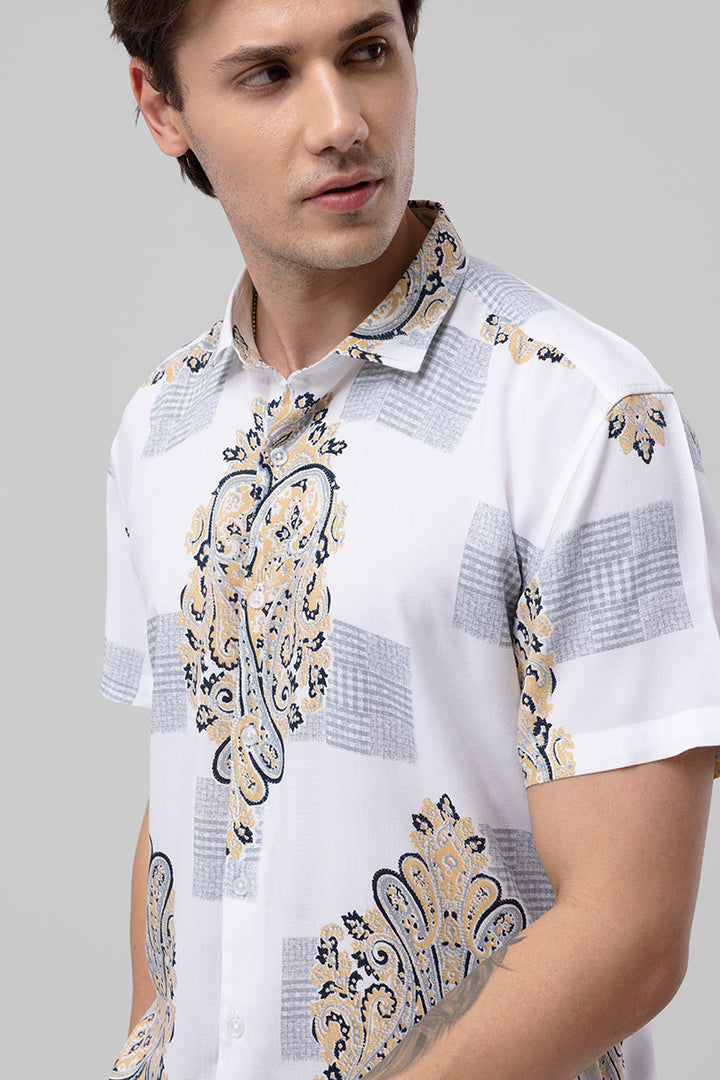 Victorian Damask White Shirt