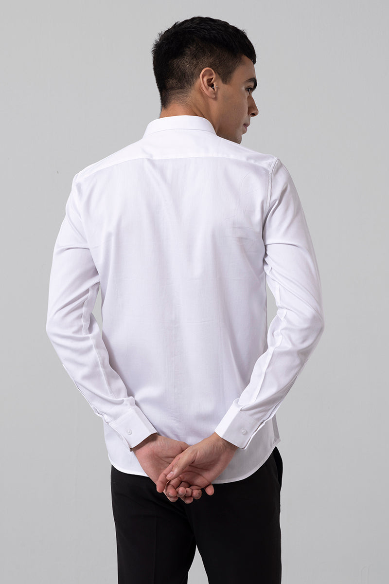 Metro Embroidered White Shirt