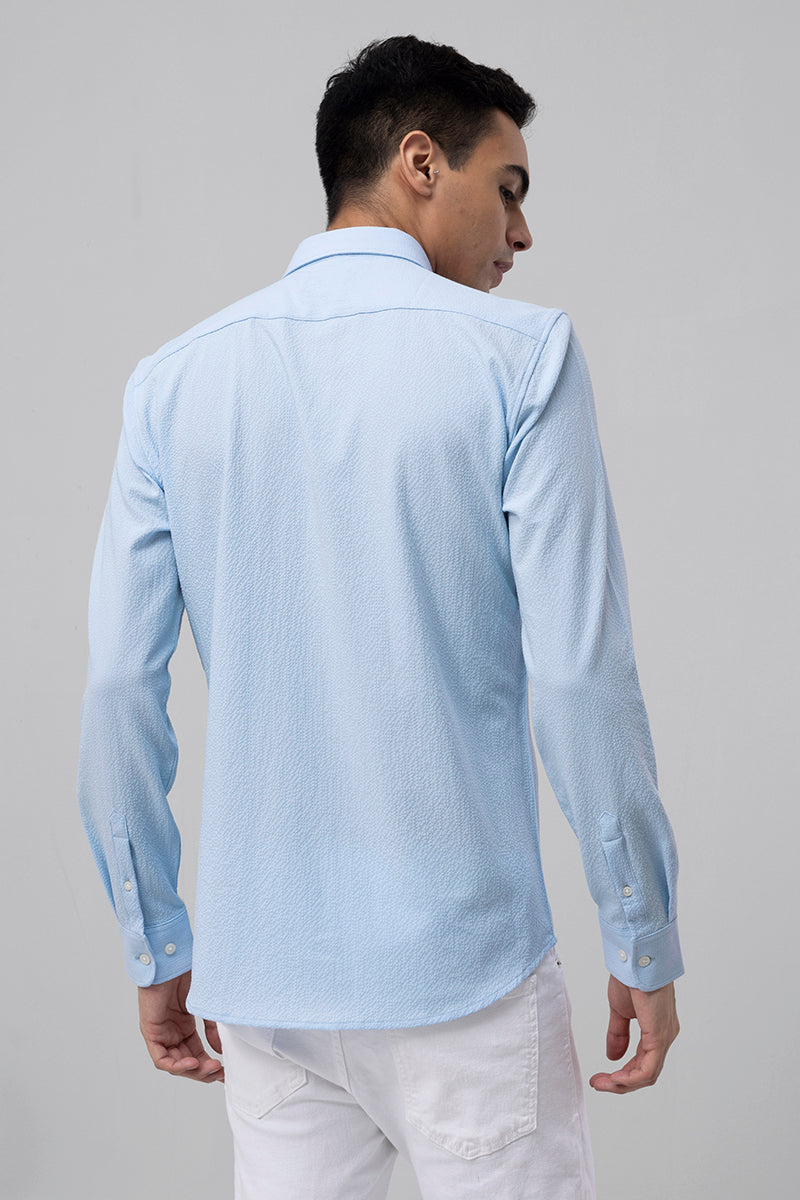 Wrinkle Crush Sky Blue Shirt