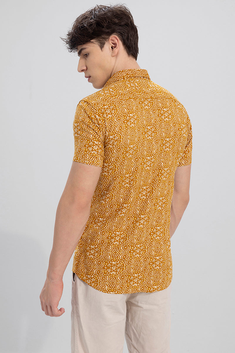 Bandhej Mustard Shirt