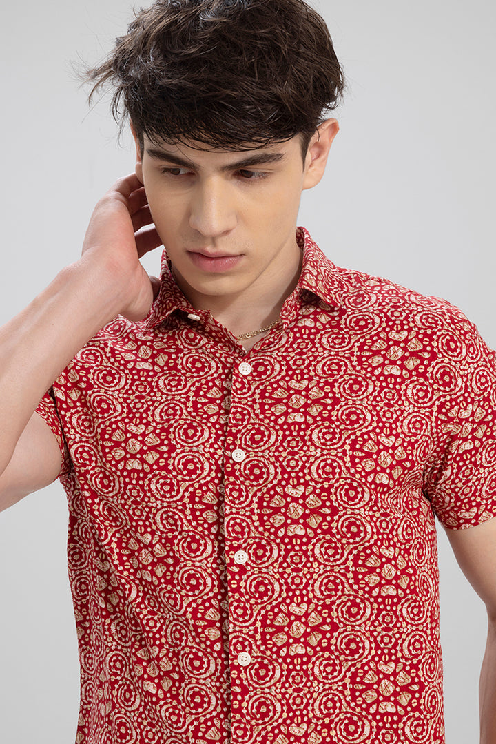 Bandhej Red Shirt