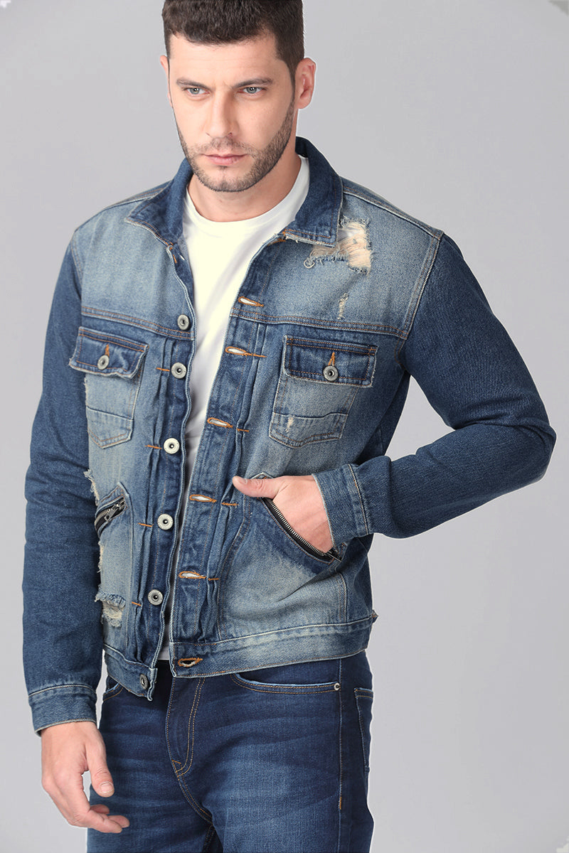 Buy online Dark Blue Denim Jacket from jackets and blazers and coats for  Women by Kriatma for ₹1249 at 65% off | 2024 Limeroad.com
