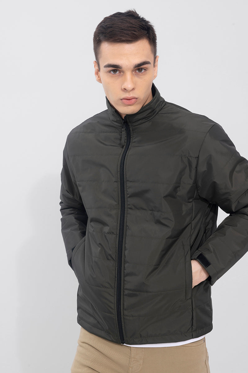 Griff Dark Green Puffer Jacket