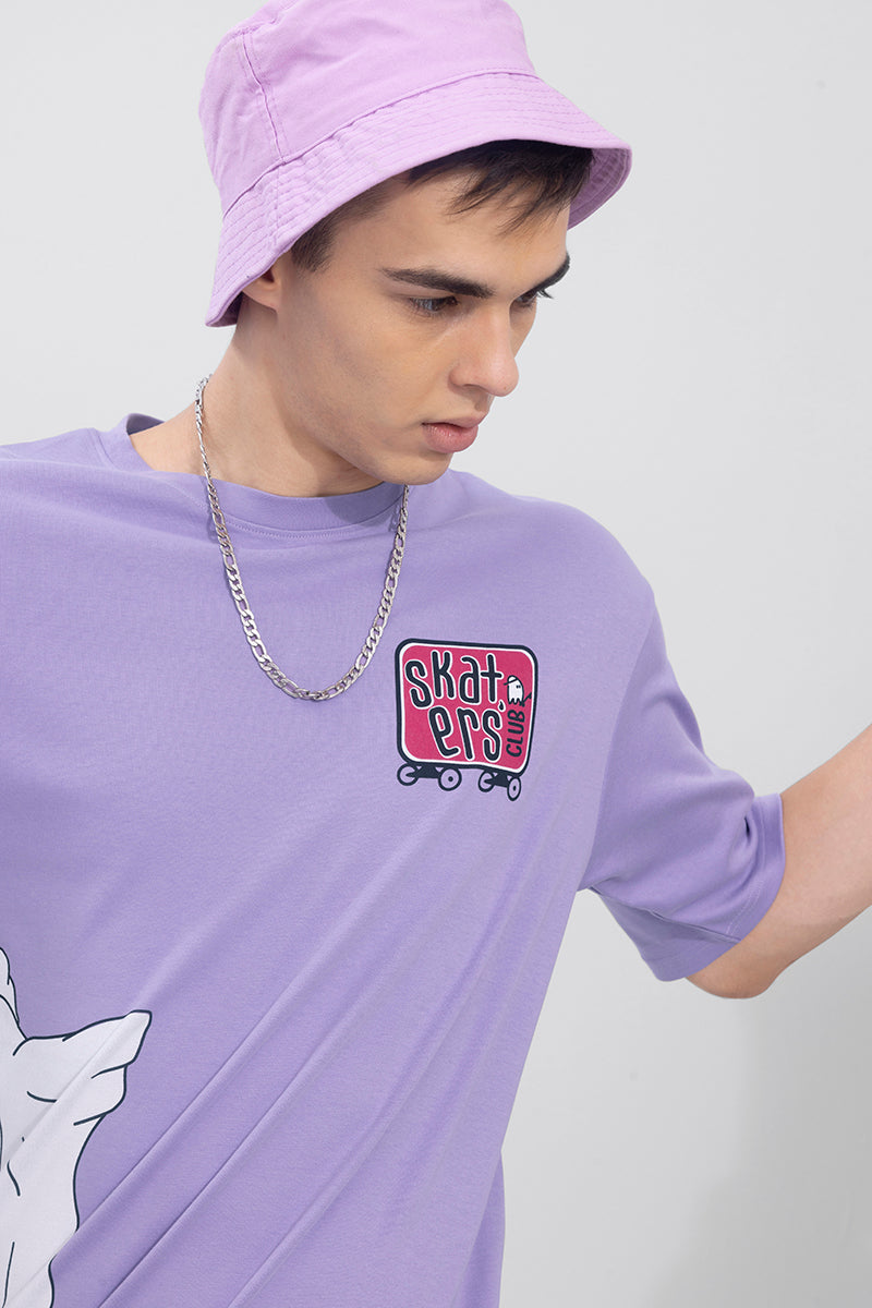 Skaters Lavender Oversized T-Shirt