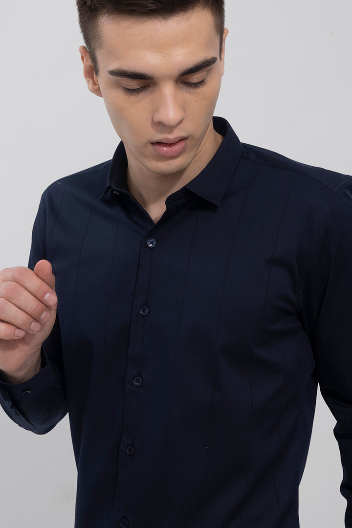 Minimal Stripe Navy Shirt