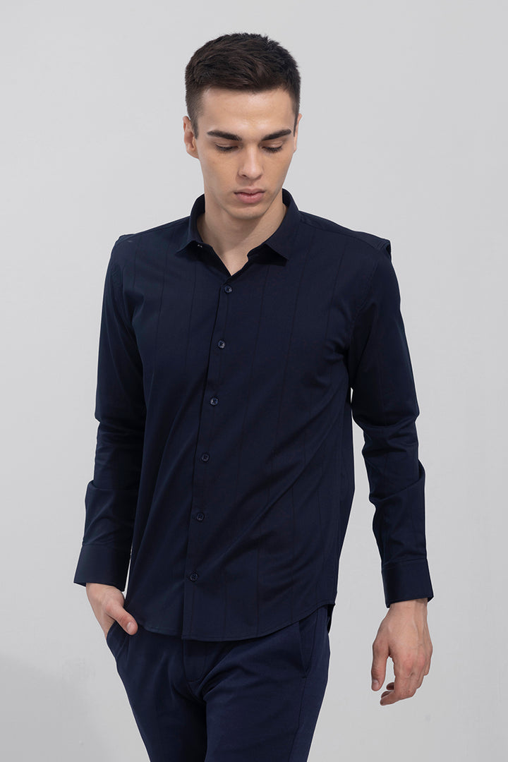 Minimal Stripe Navy Shirt