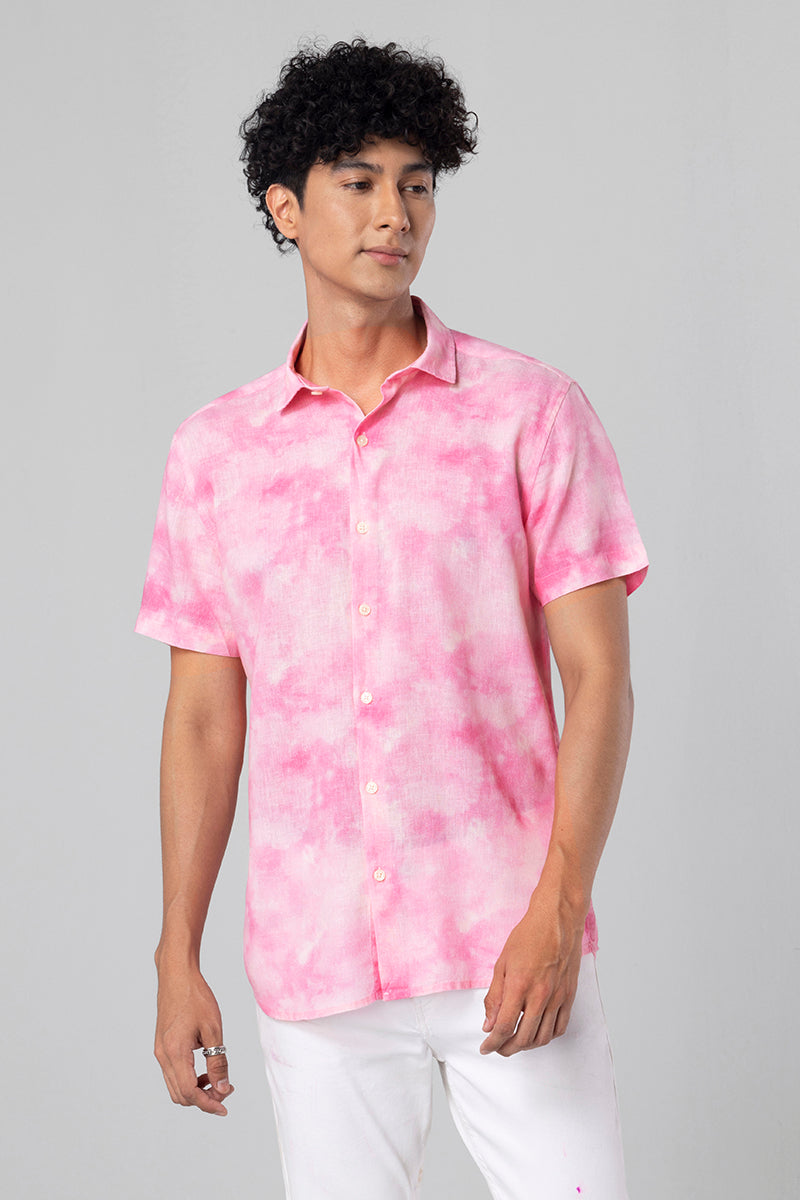 Candy Splash Pink Linen Shirt