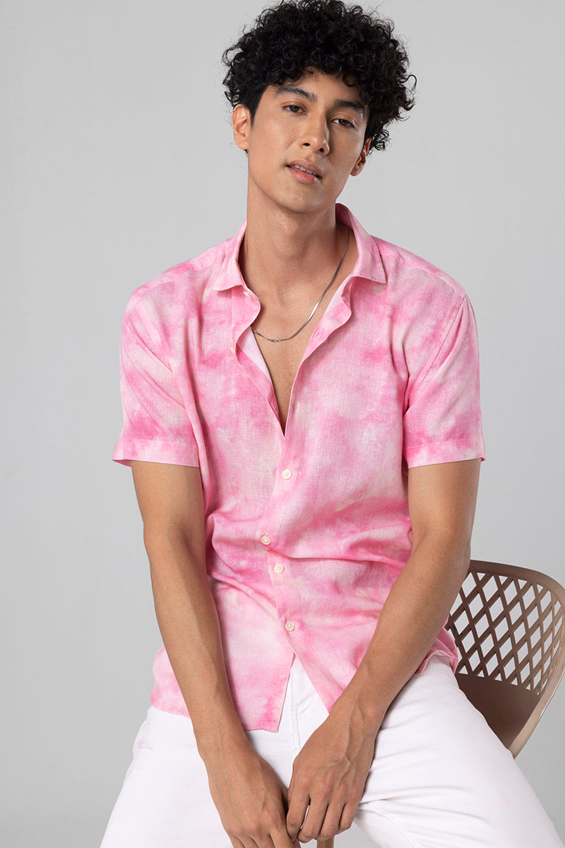 Candy Splash Pink Linen Shirt