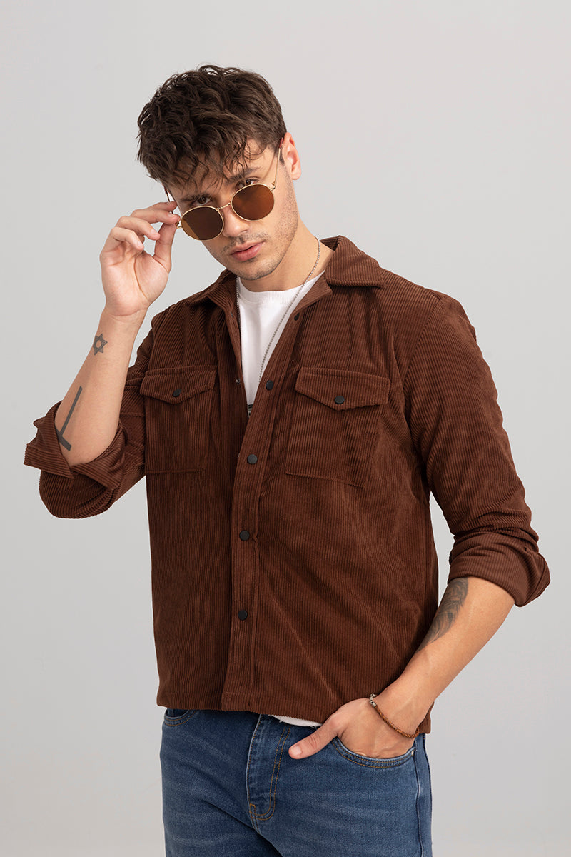 Artic Brown Corduroy Overshirt