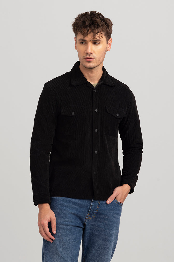 Artic Onyx Black Corduroy Overshirt