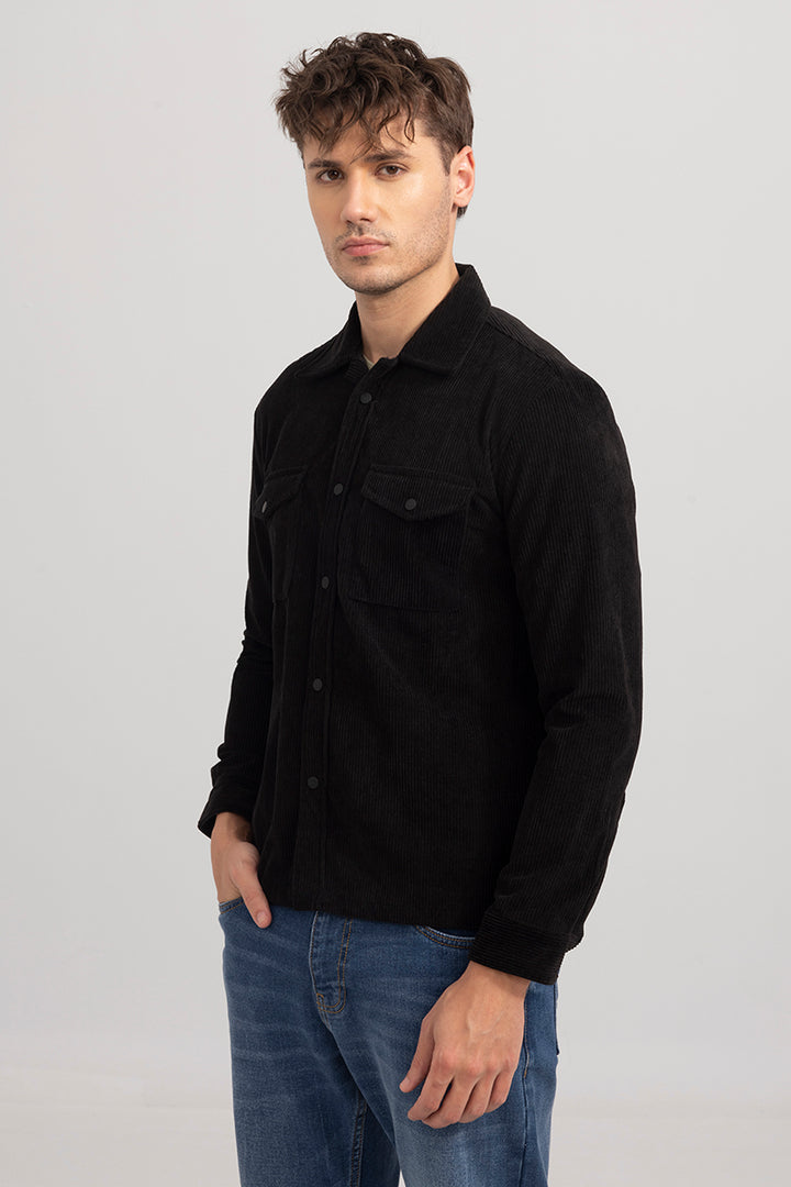 Artic Onyx Black Corduroy Overshirt