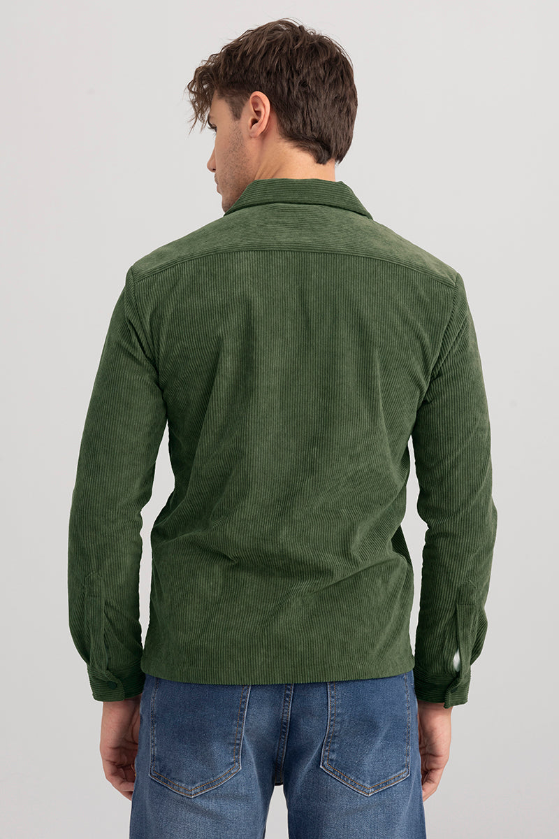 Artic Green Corduroy Overshirt