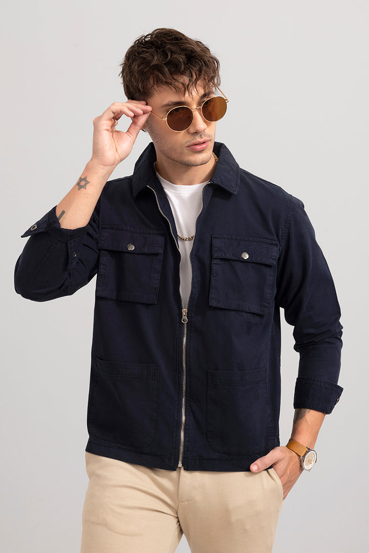 Shakky Navy Overshirt