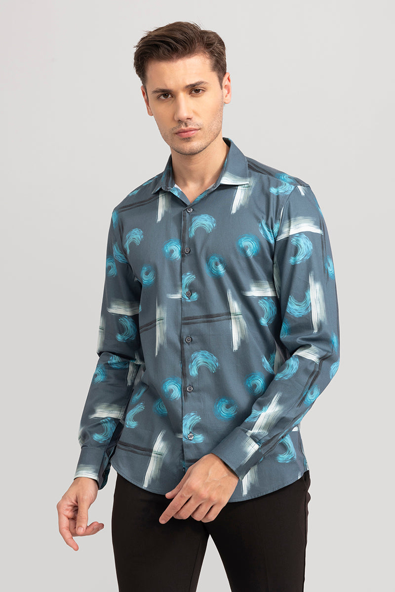 Swirl Blue Shirt