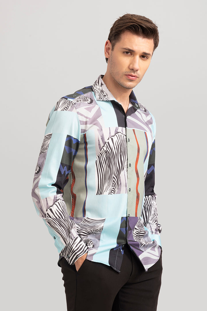 Zebra Print Multicolour Shirt