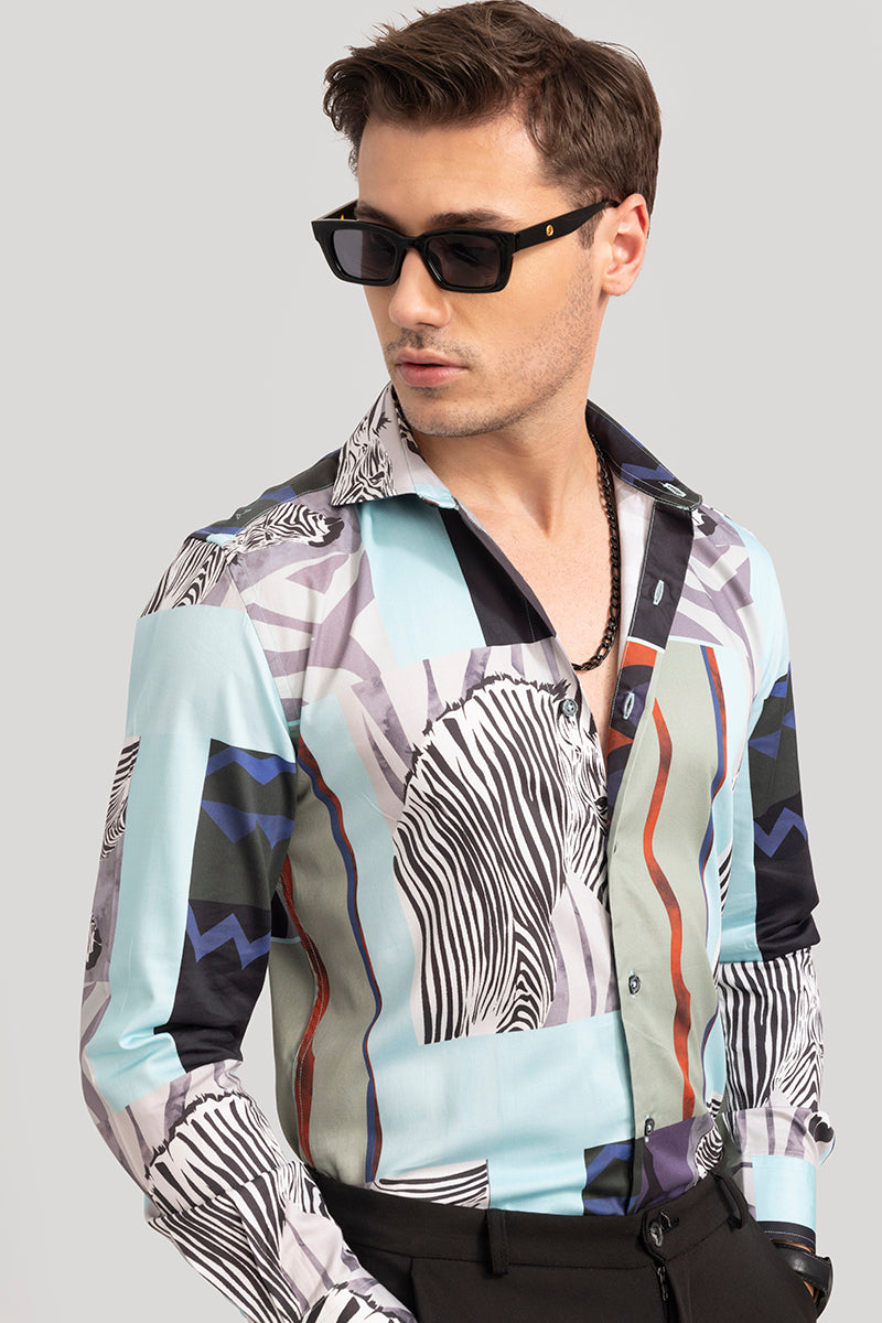 Zebra Print Multicolour Shirt