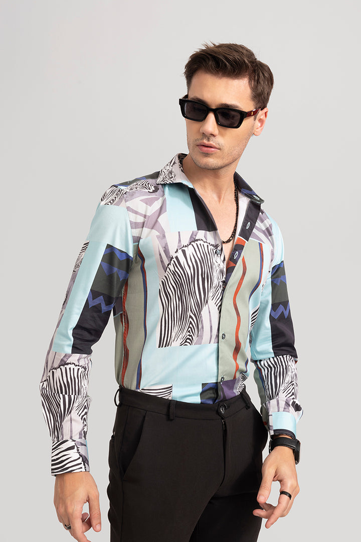 Zebra Print Multicolour Shirt