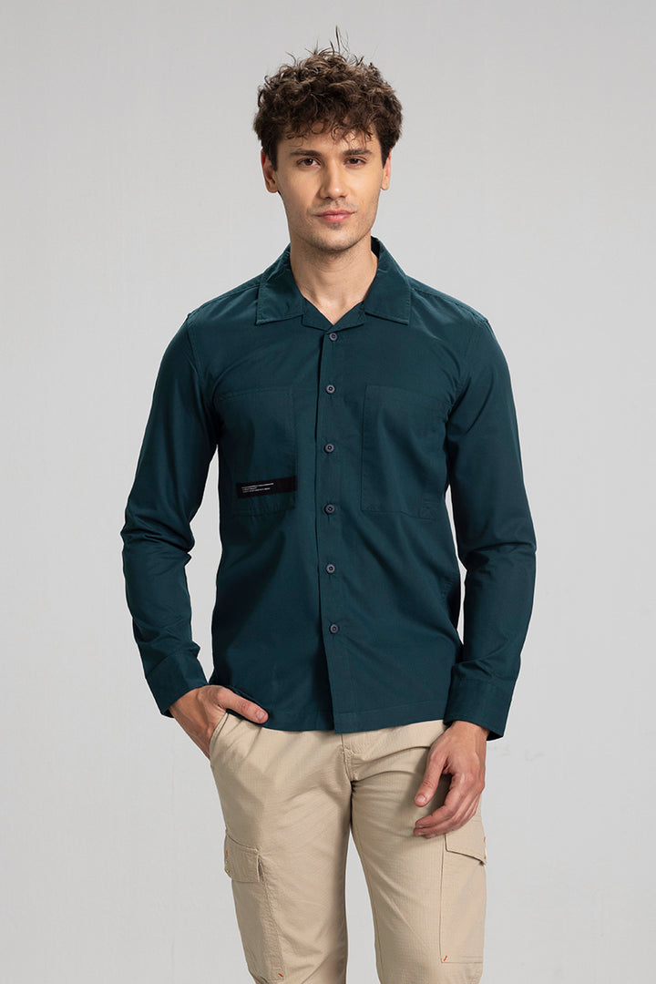 Caribbean Collar Green Shirt